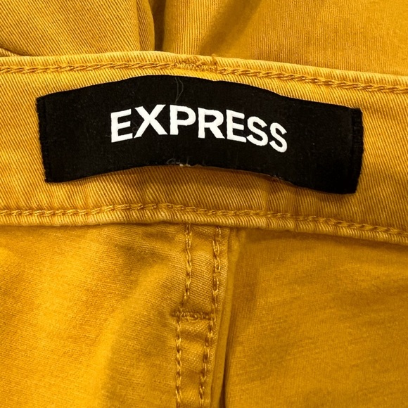 Express Mustard Denim Pants Size 10 Large - Picture 4 of 8
